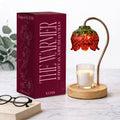 Strawberry Candle Warmer Lamp With Timer - Dimmable Warmer Lamp for All Candle Jars - Cute Strawberry Decor Gifts for Birthday Valentine Day for Women - Aesthetic Room Decor